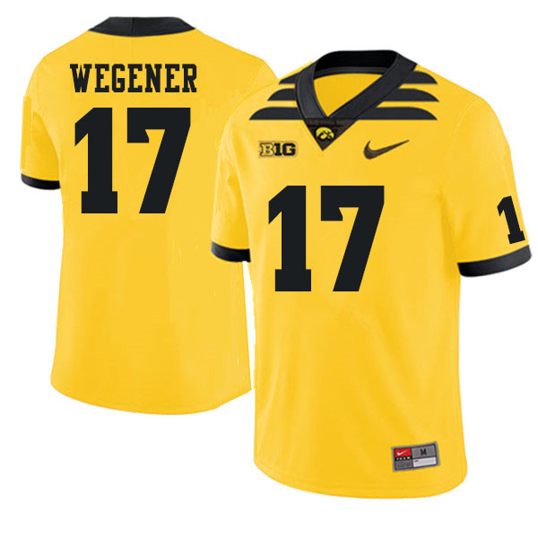 Men #17 Wyatt Wegener Iowa Hawkeyes College Football Jerseys Sale-Gold